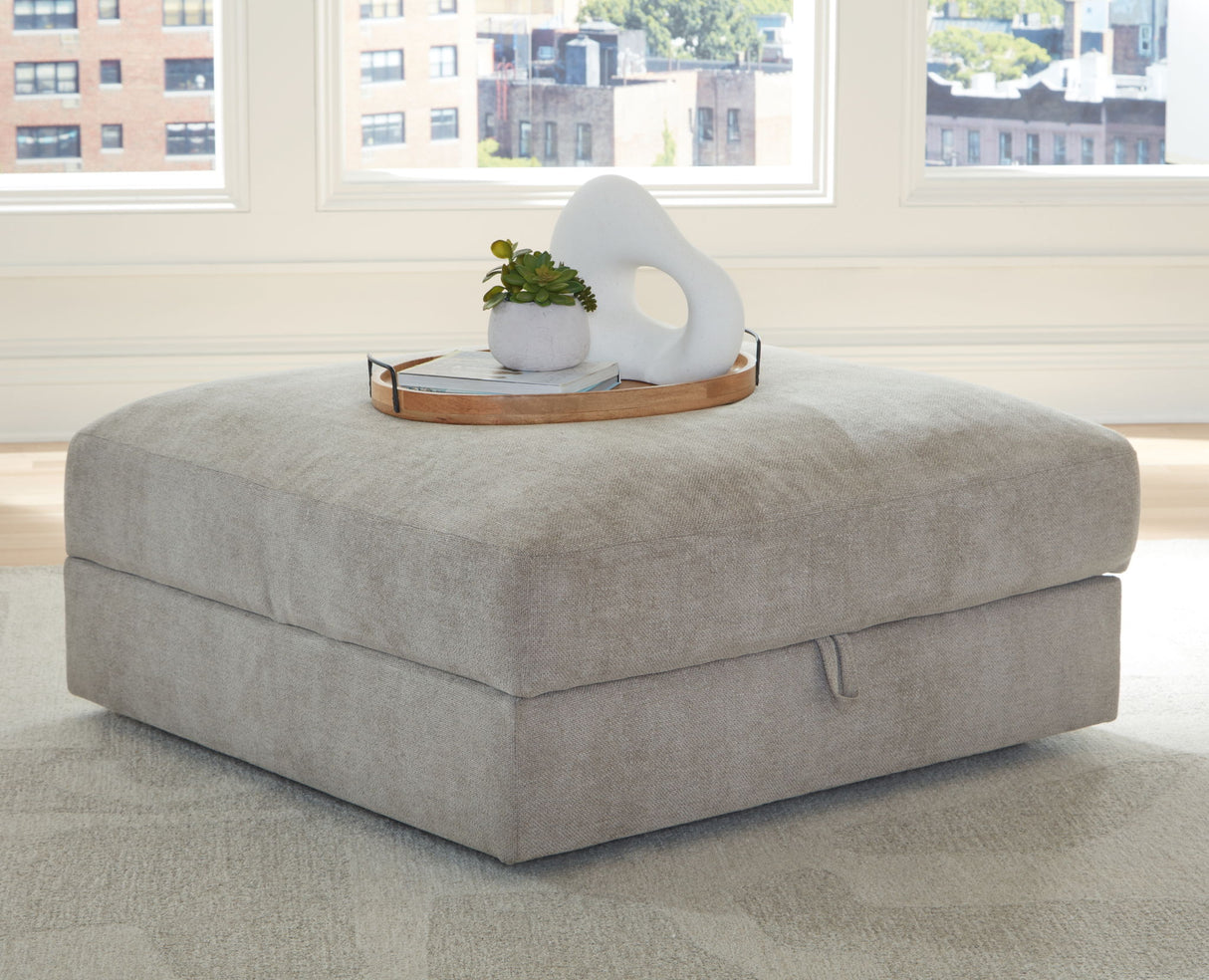 Aslan Court - Ottoman With Storage - Pebble