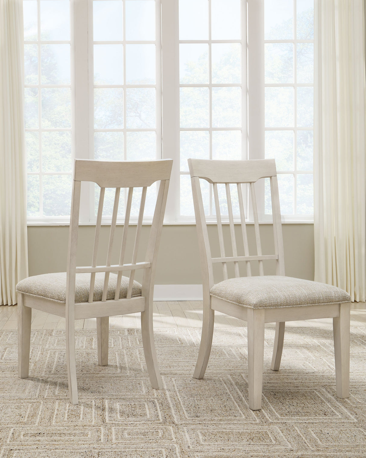 Shaybrock - Dining Upholstered Side Chair (Set of 2) - Antique White / Brown