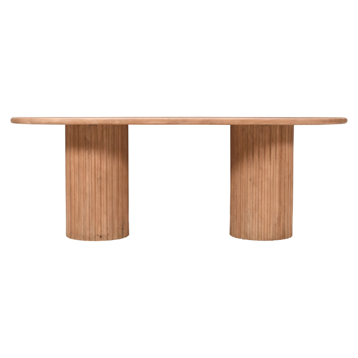 Breck - 84" Double Pedestal Dining Table - Brown