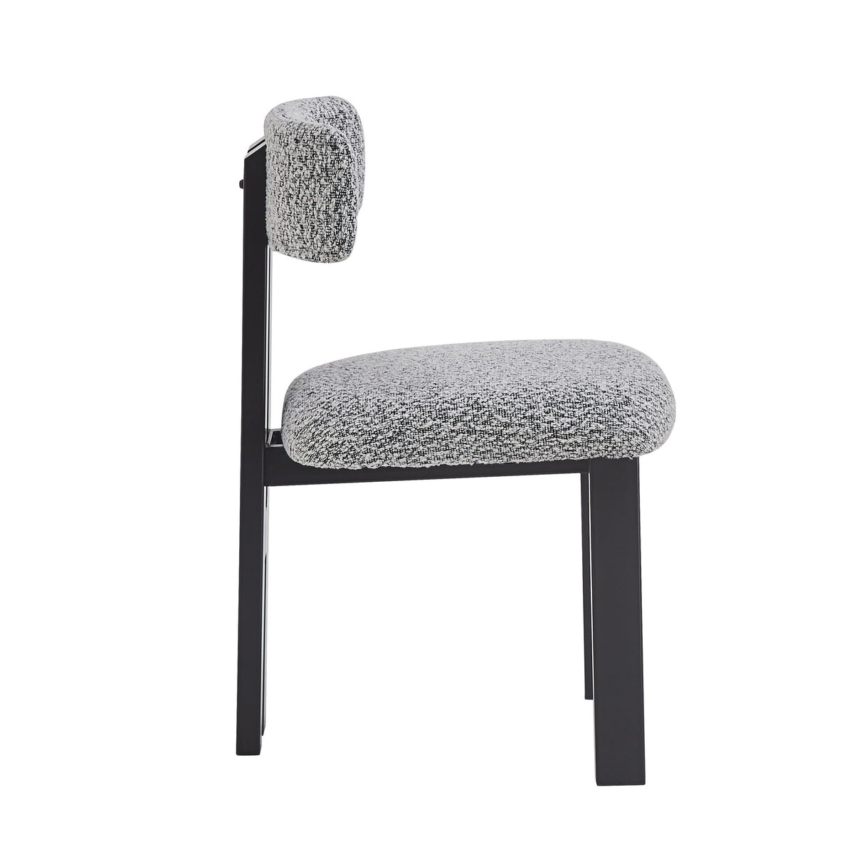 Modern Upholstered Armless Dining Chairs With Metal Legs