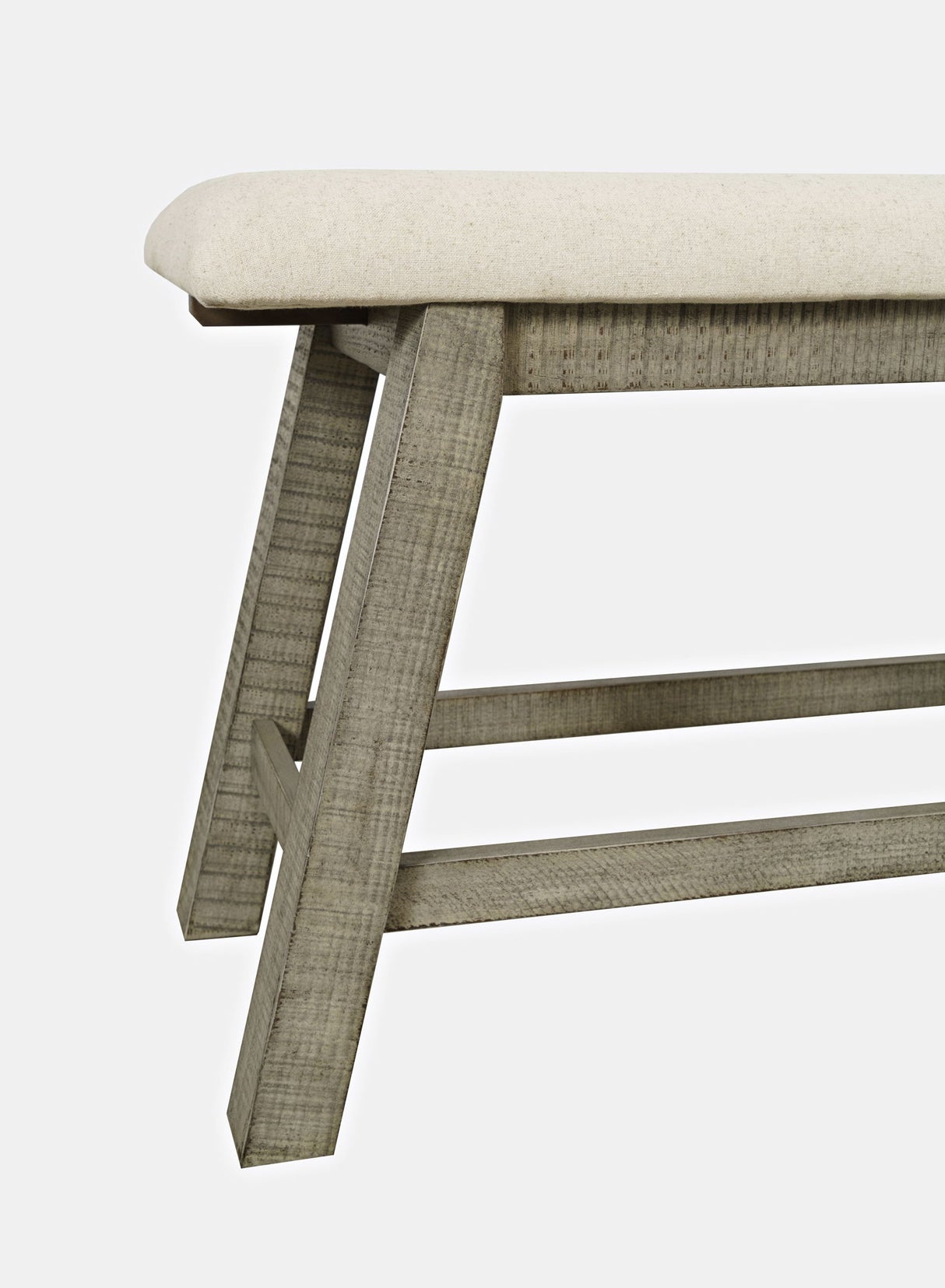 Telluride - Counter Bench - Driftwood Gray / Beige