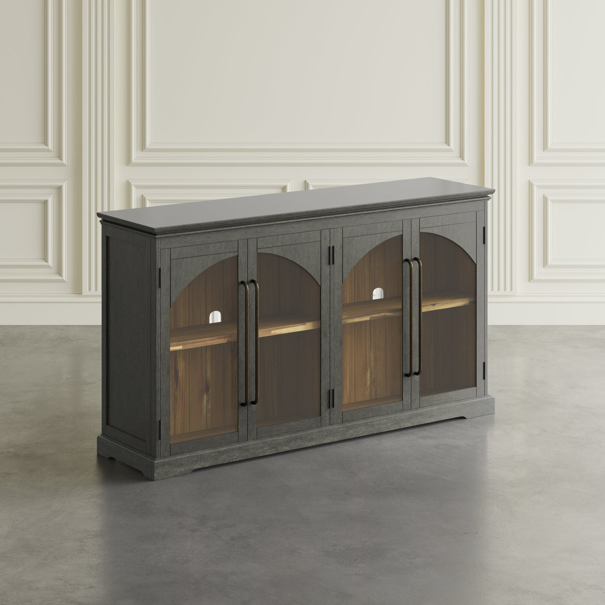 Archdale Gothic Arch 4 Door Accent Cabinet