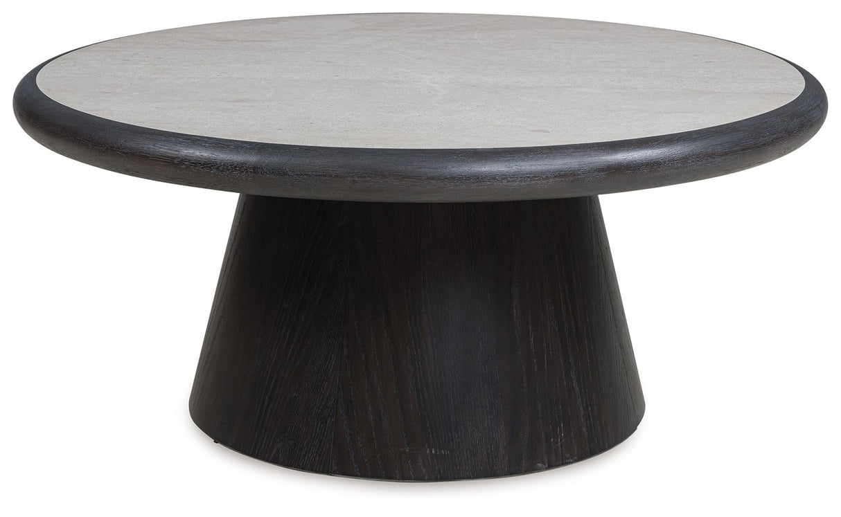 Bracken - Round Cocktail Table - French Black