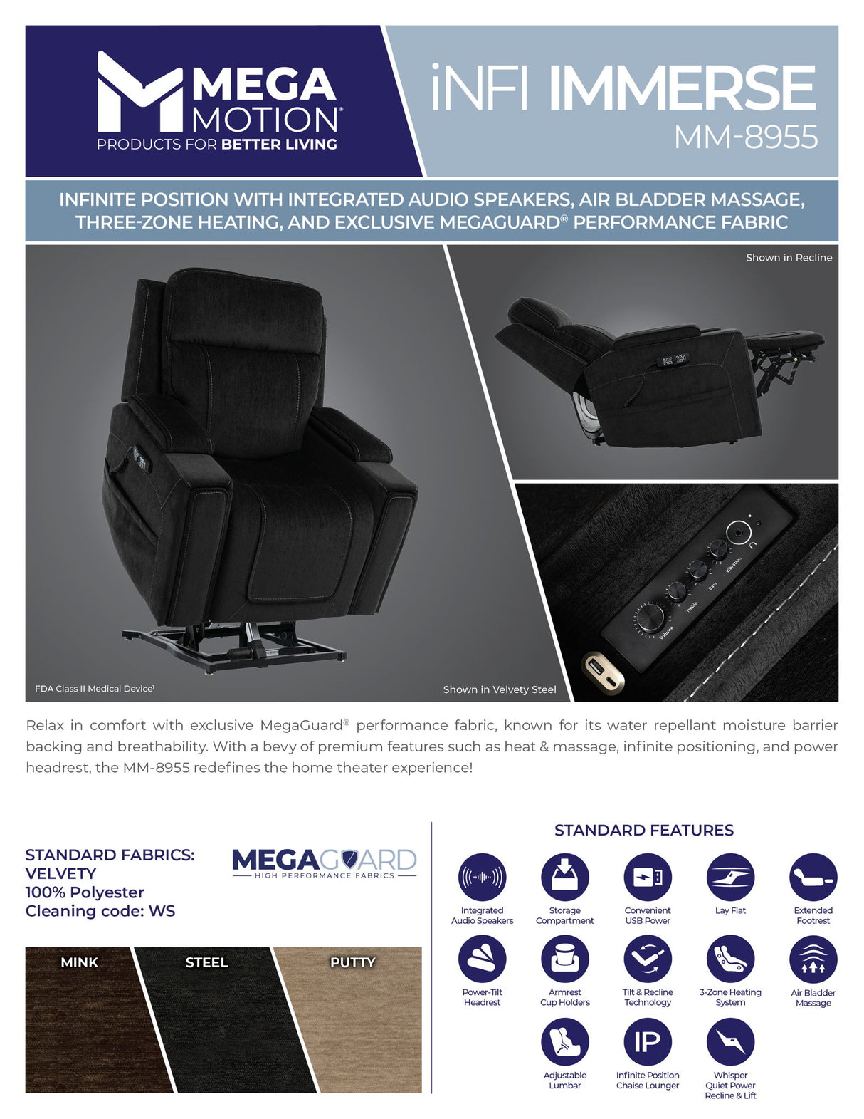 MM-8955 Power Lift Recliner