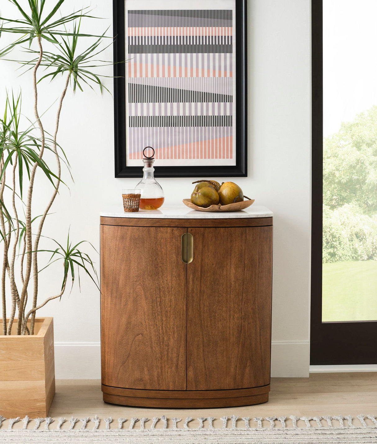 Bar Cabinet w/Marble Top