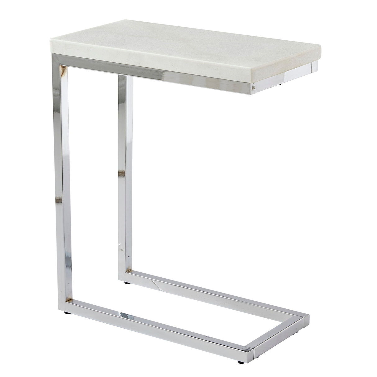 Echo - Marble Top Chairside Table - White