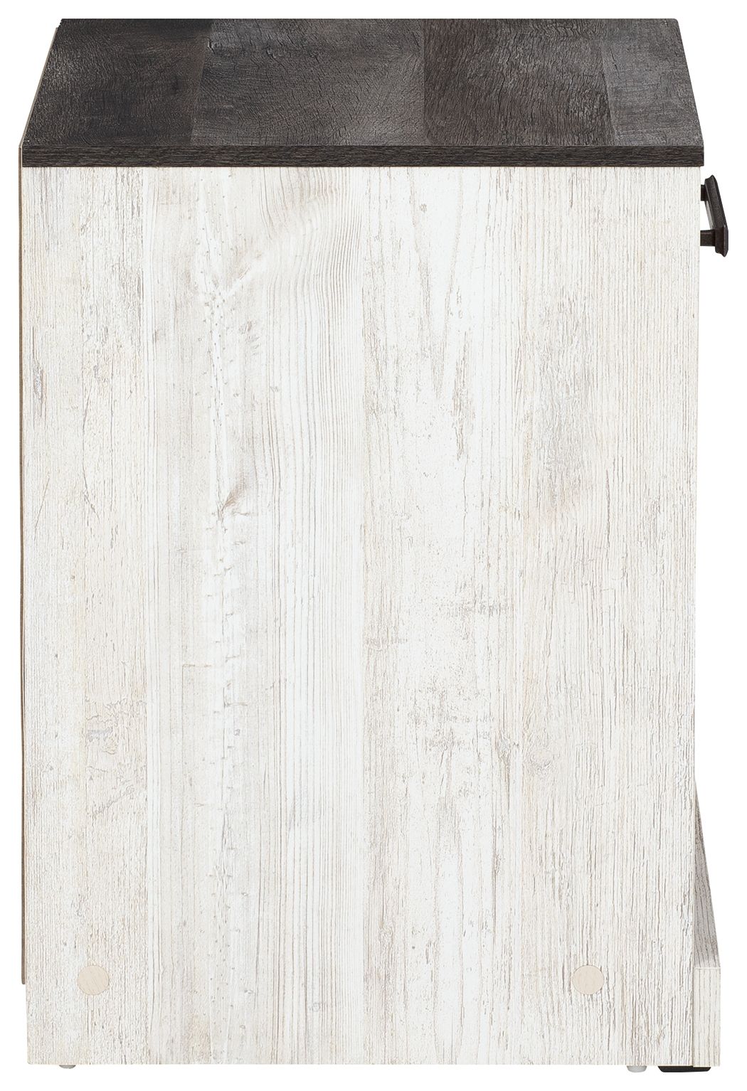 Shawburn - One Drawer Night Stand - Open Cubby - White / Black / Gray