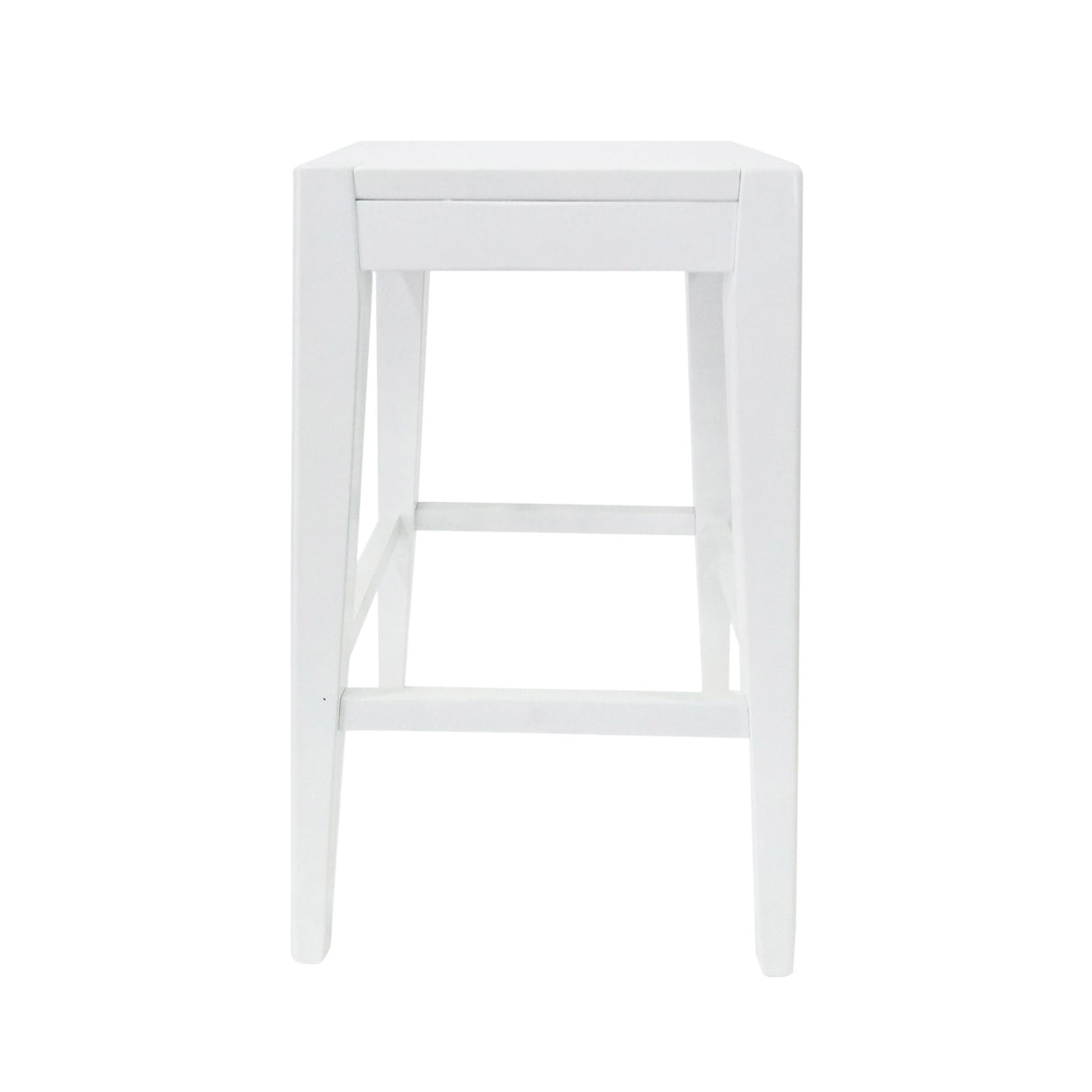 Counter Barstool (Set of 2), Rubber Wood - White