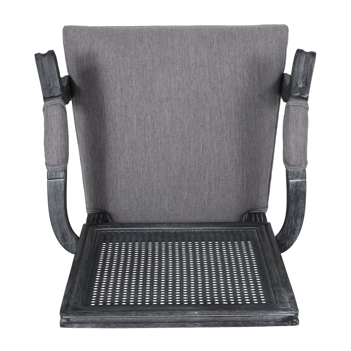 Elegant French Country Style Dining Chair With Cane Backrest