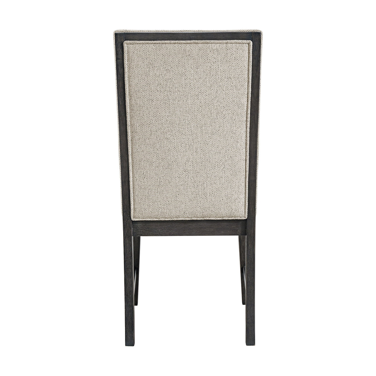 Axel - 5 Piece Standard Height Dining Set (Round Table And Four Fabric Chairs) - Espresso / Light Gray