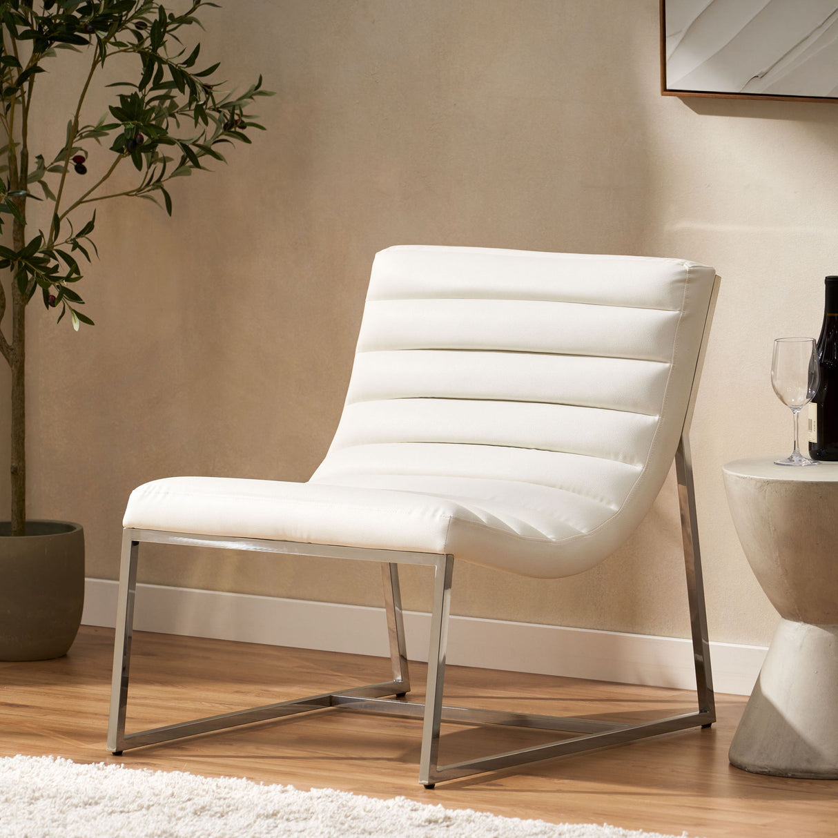 Wilmouth - Roll Occasional Chair - White