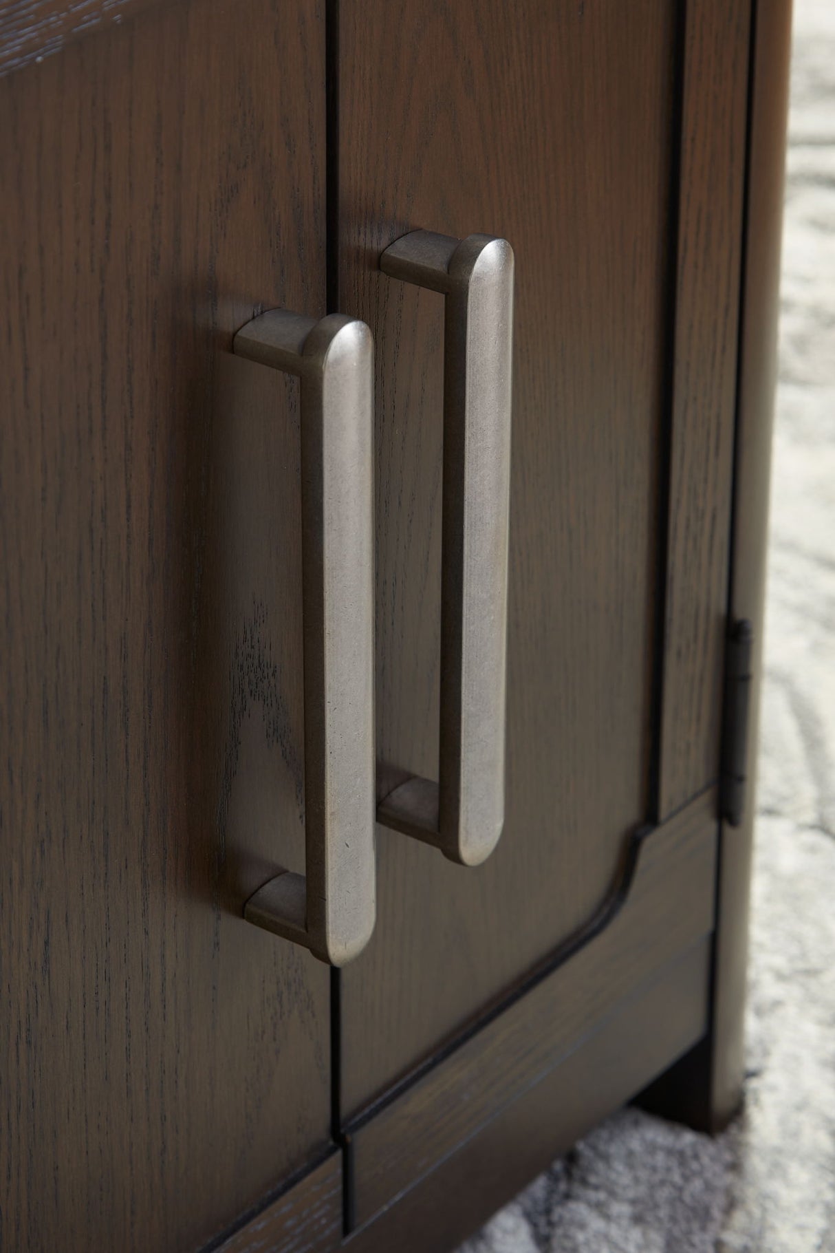 Breckington - Rectangular 2-door End Table - Dark Brown