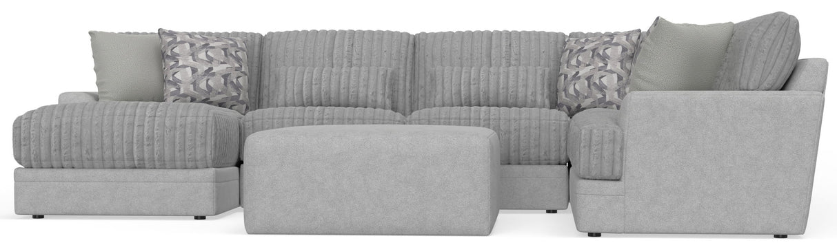 Titan - Sectional With Comfort Coil Seating, Cocktail Ottoman And Accent Pillows Included