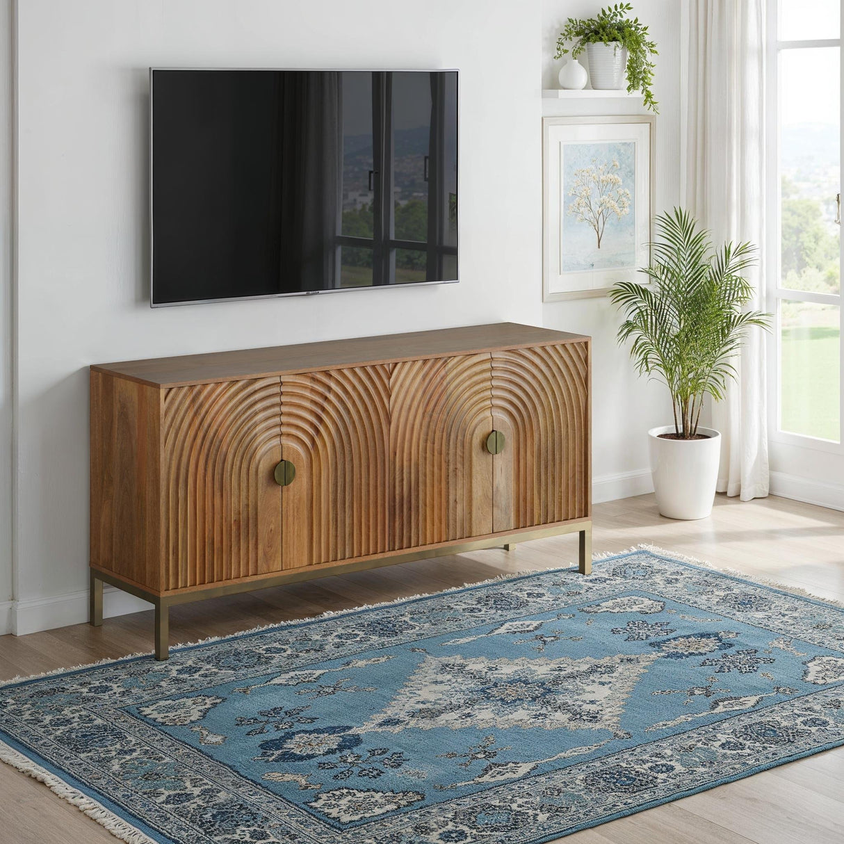 Asher 4 Door Accent Cabinet