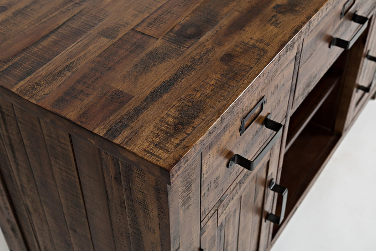Cannon Valley - 50" Media Console - Distressed Medium Brown
