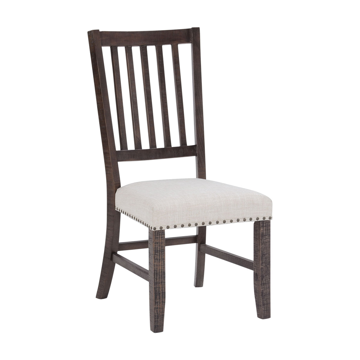 Willow Creek - Slatback Chair (Set of 2) - Distressed Dark Brown / Beige