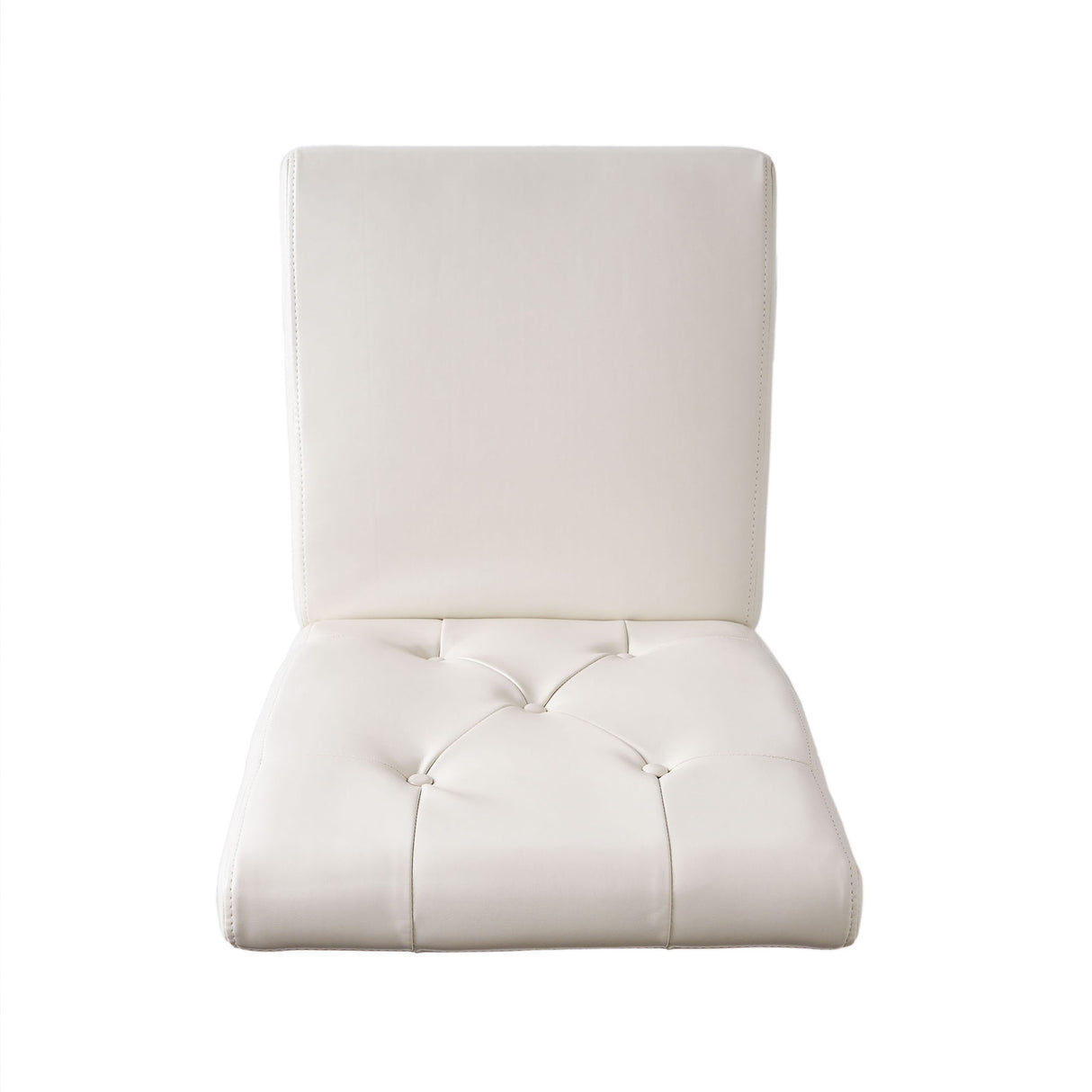 Carter - 5 Tuft Dining Chair With Button Tufted Backrest And Espresso Legs - Ivory