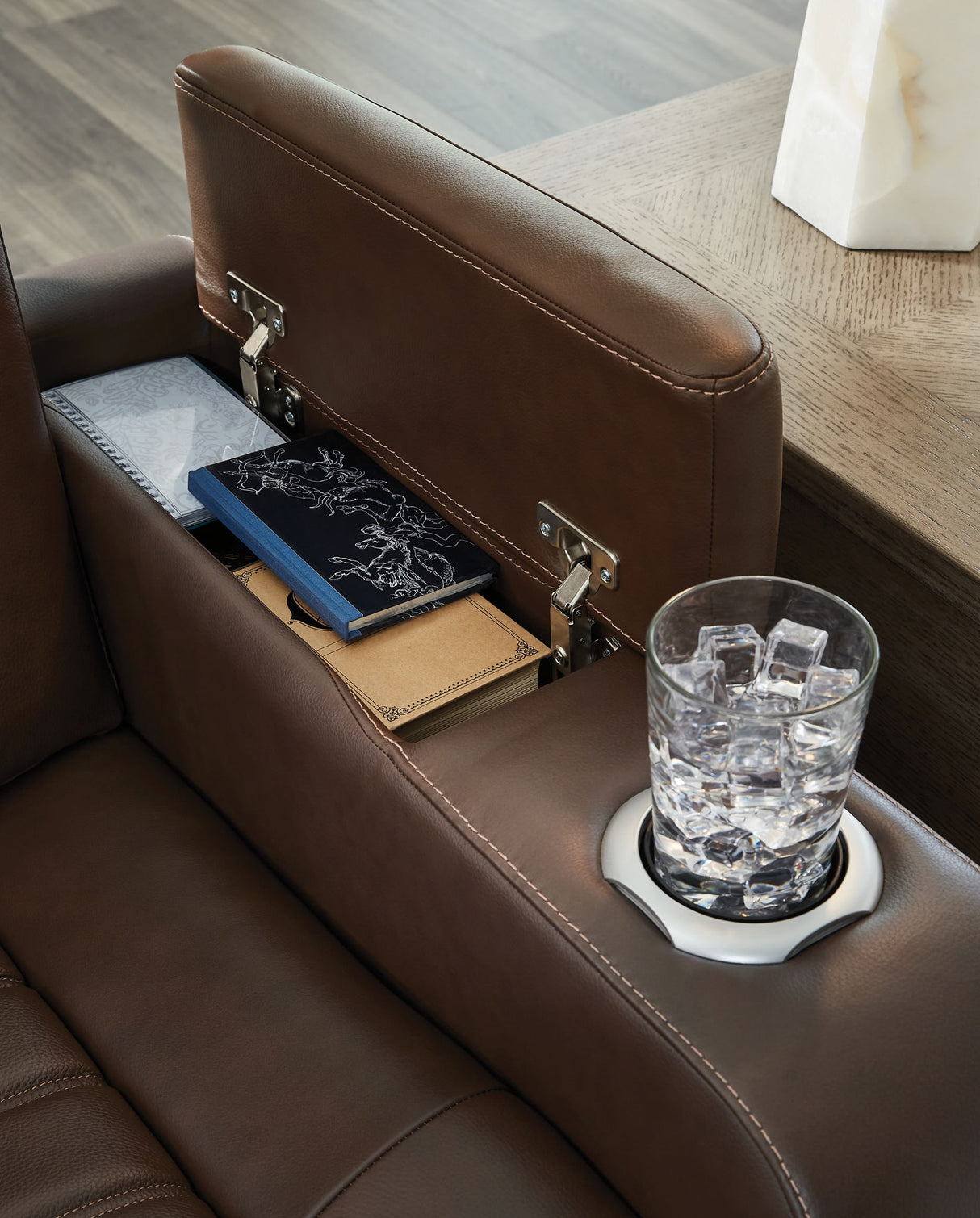 High Impact - Power Recliner / Adj Headrest - Tobacco