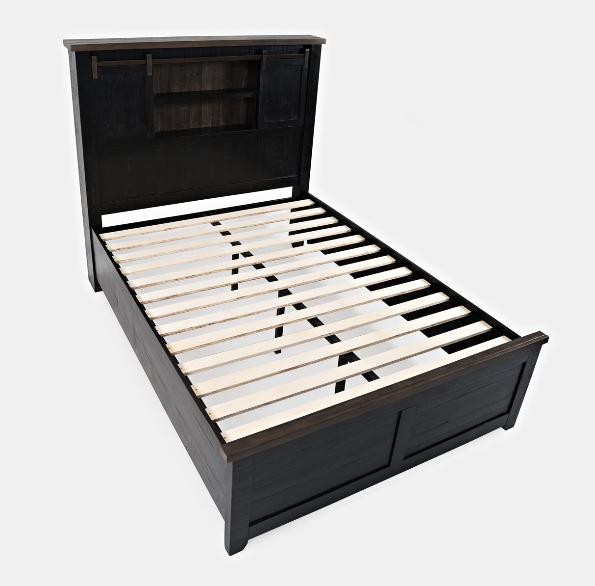 Madison County - Queen Barn Door Bed - Vintage Black