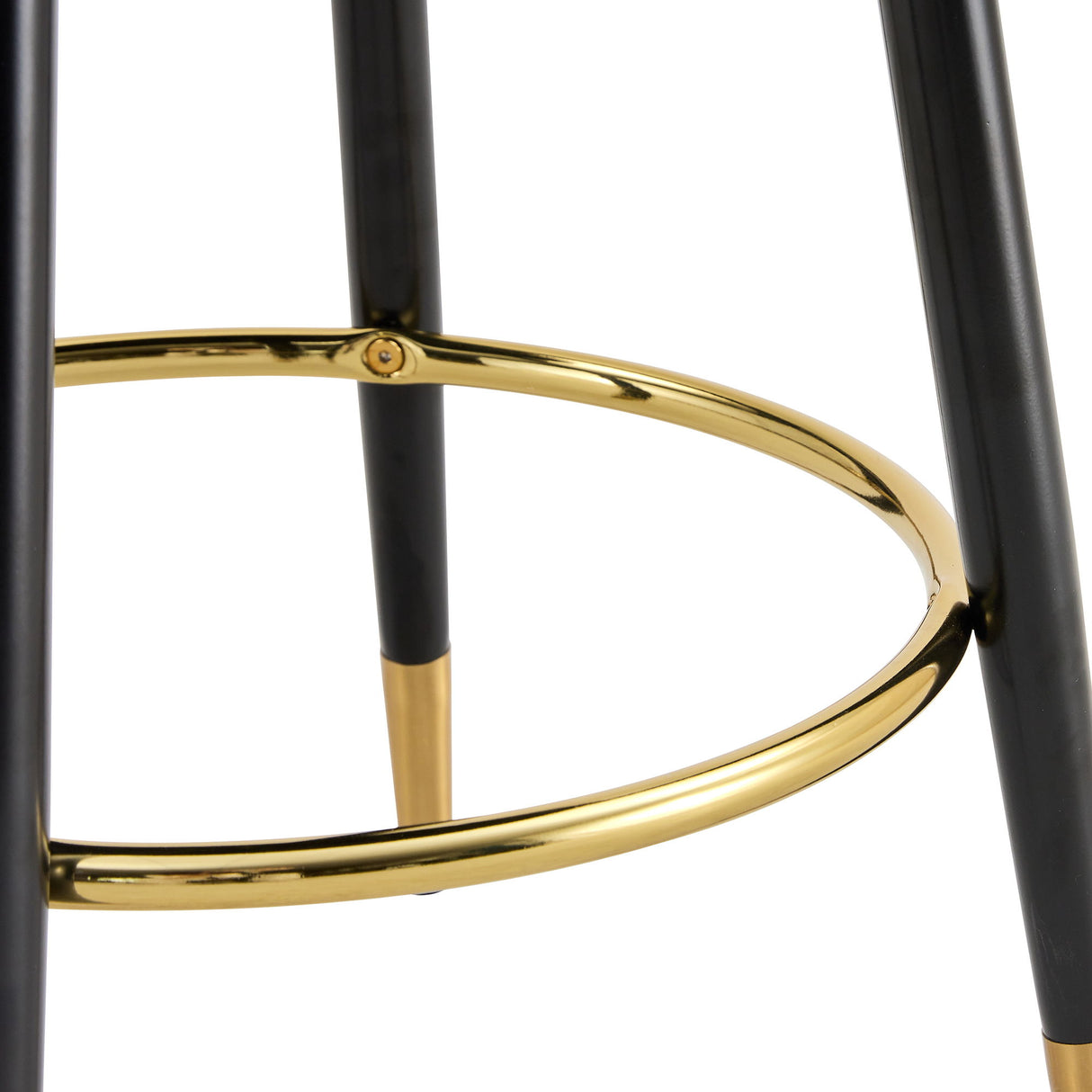 Modern Upholstered 360° Rotatable Bar Chair With Metal Legs For Dining Room (Set of 2)