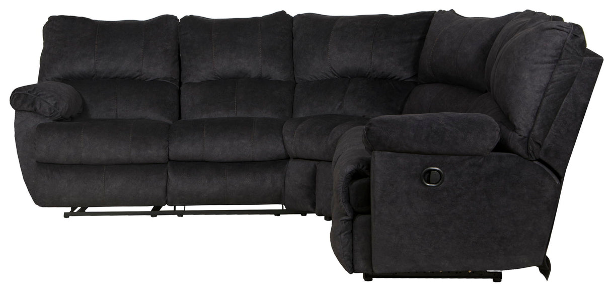 Shane - 2 Piece Reclining Sectional - Smoke