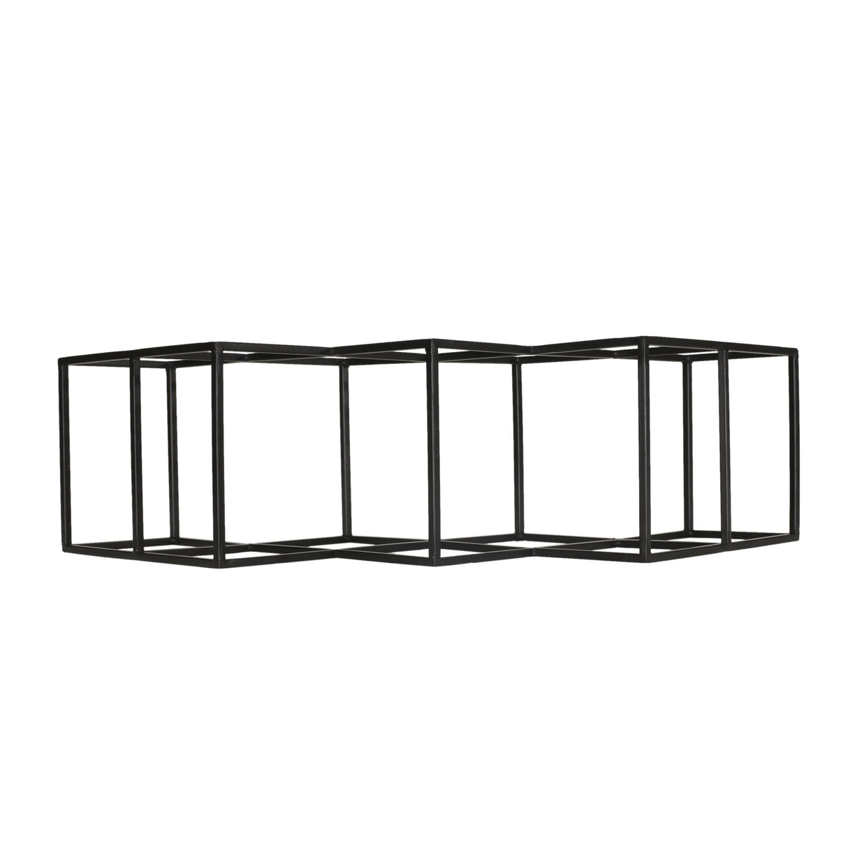 Modern Industrial Tabletop Wine Rack With 7 Bottle Holders - Black