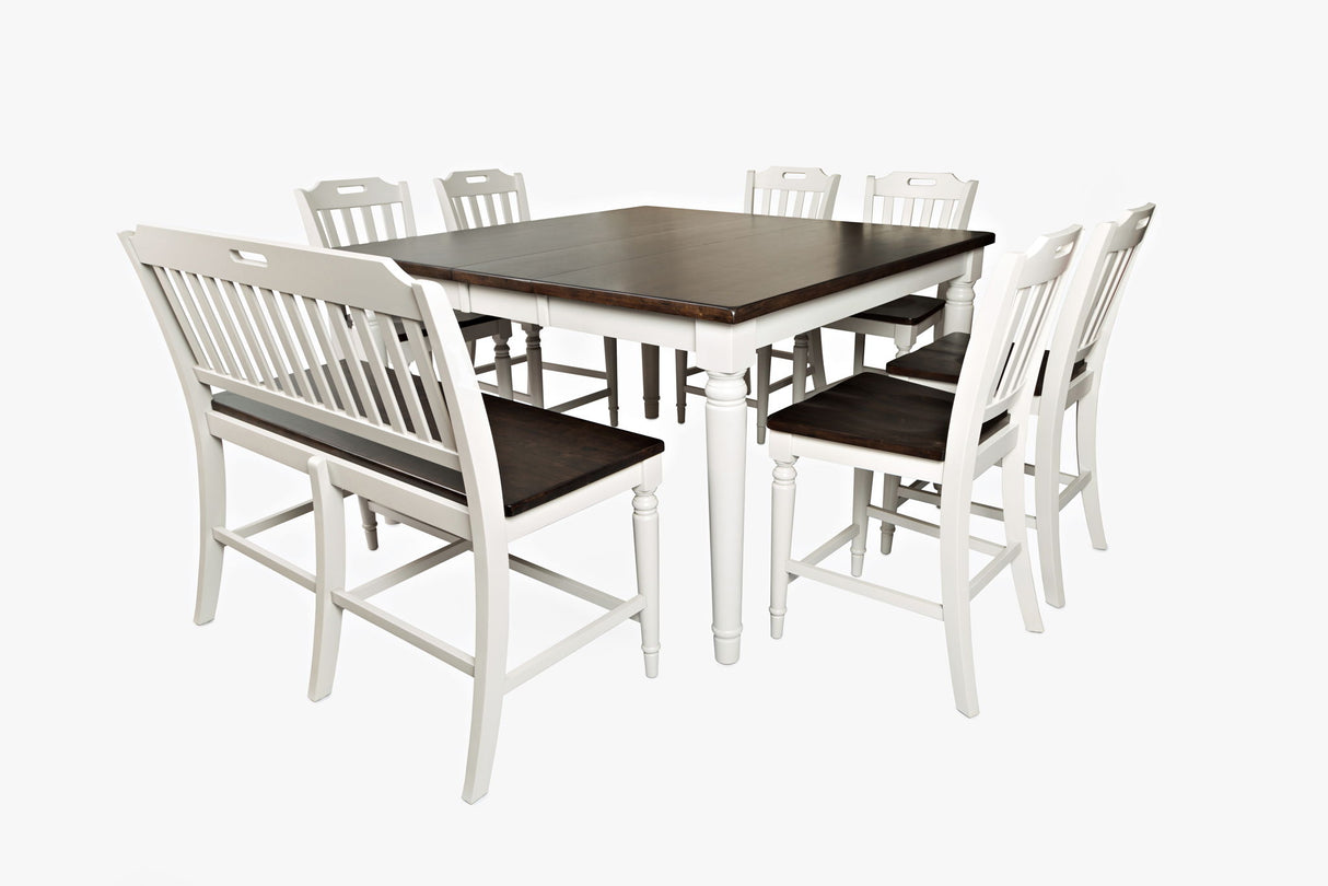 Orchard Park - 8 Piece Counter Set - Soft Gray / Dark Brown