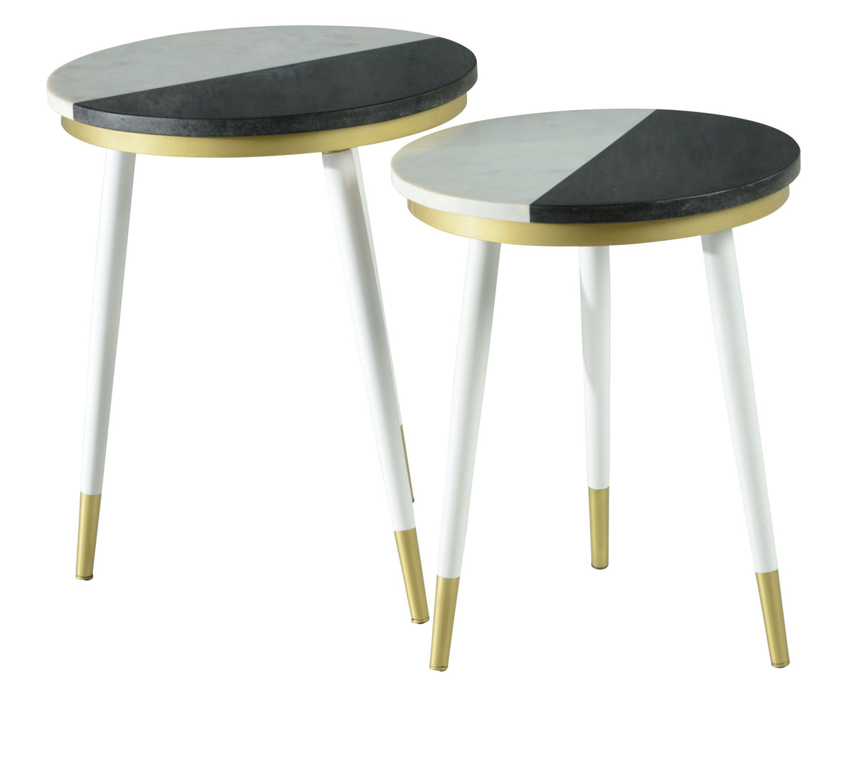 Taj - Marble Top Nesting Tables - White