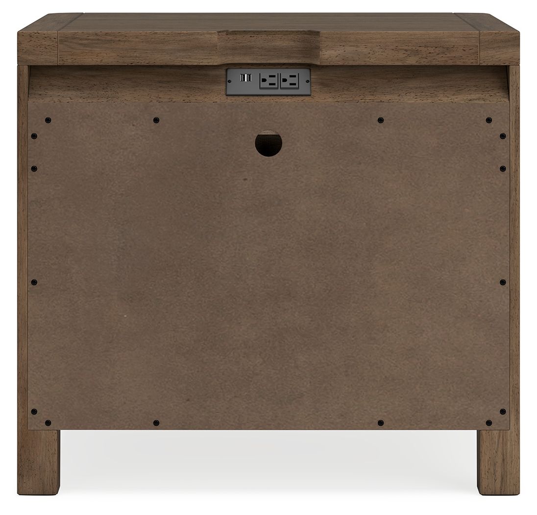 Cabalynn - Two Drawer Night Stand - Light Brown