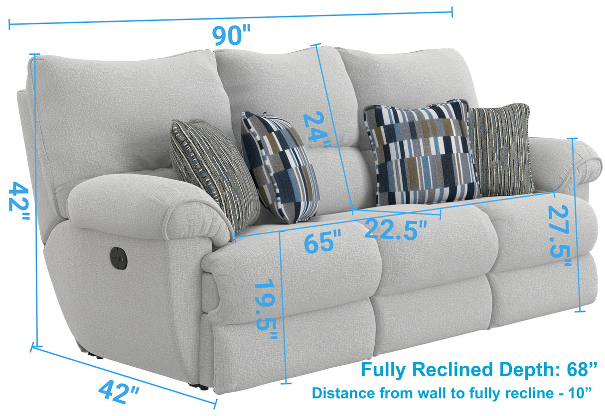 Lenny - Power Lay Flat Reclining Sofa