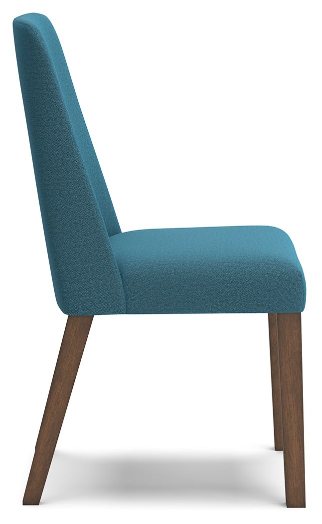Lyncott - Dining Uph Side Chair (Set of 2) - Blue / Brown