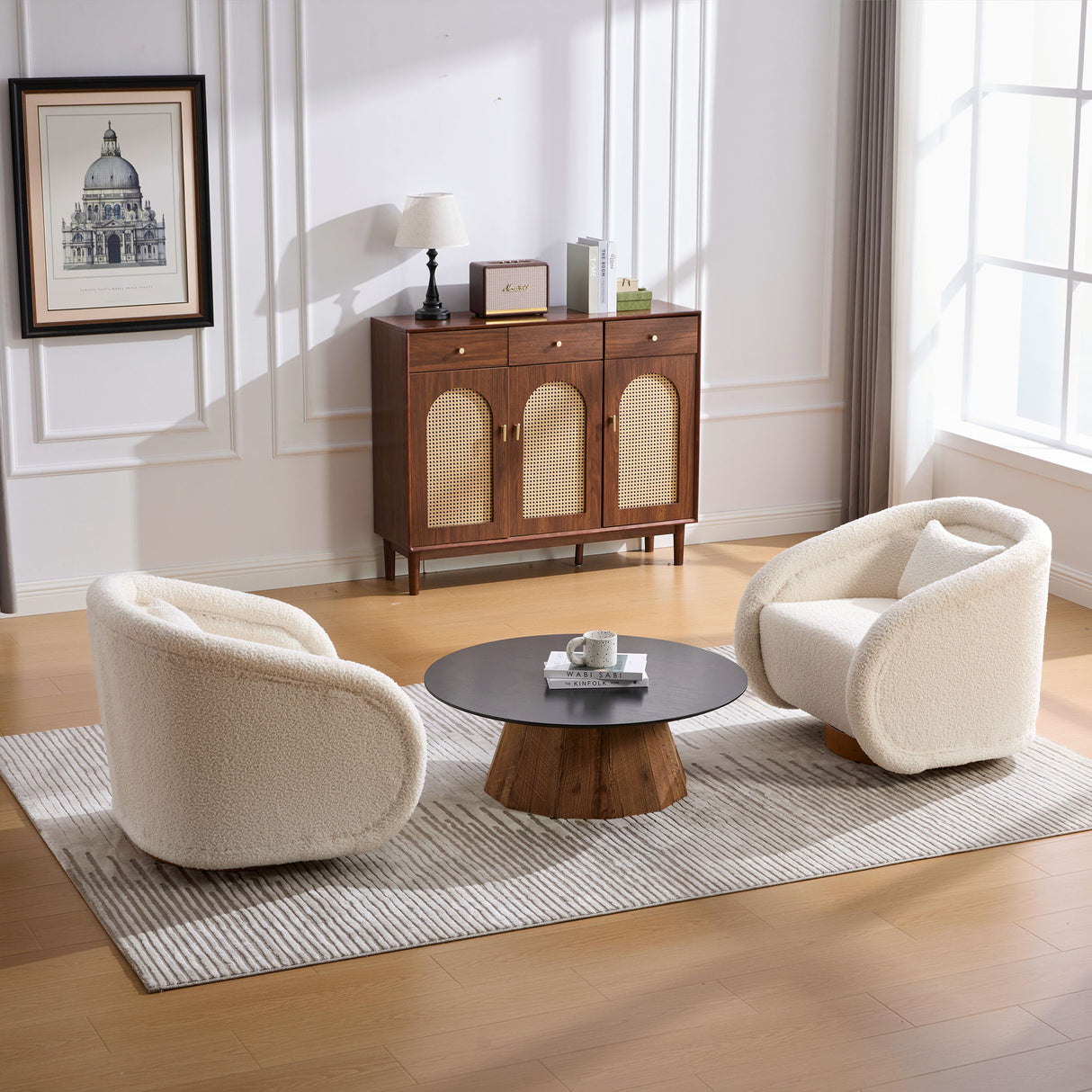 Swivel Accent Chair With 360 Degree Rotating