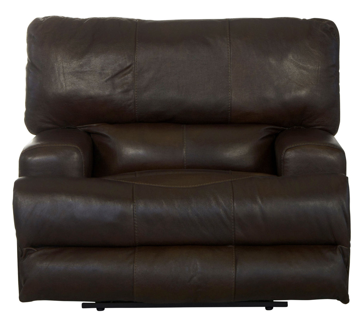 Wembley - Italian Leather Match Power Lay Flat Recliner With Power Adjustable Headrest - Chocolate