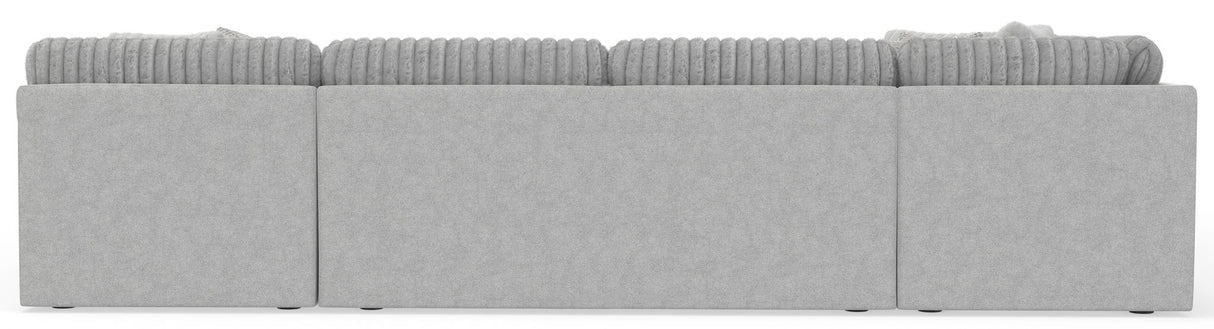 Logan - Upholstered Sectional With Comfort Coil Seating And Accent Pillows Included