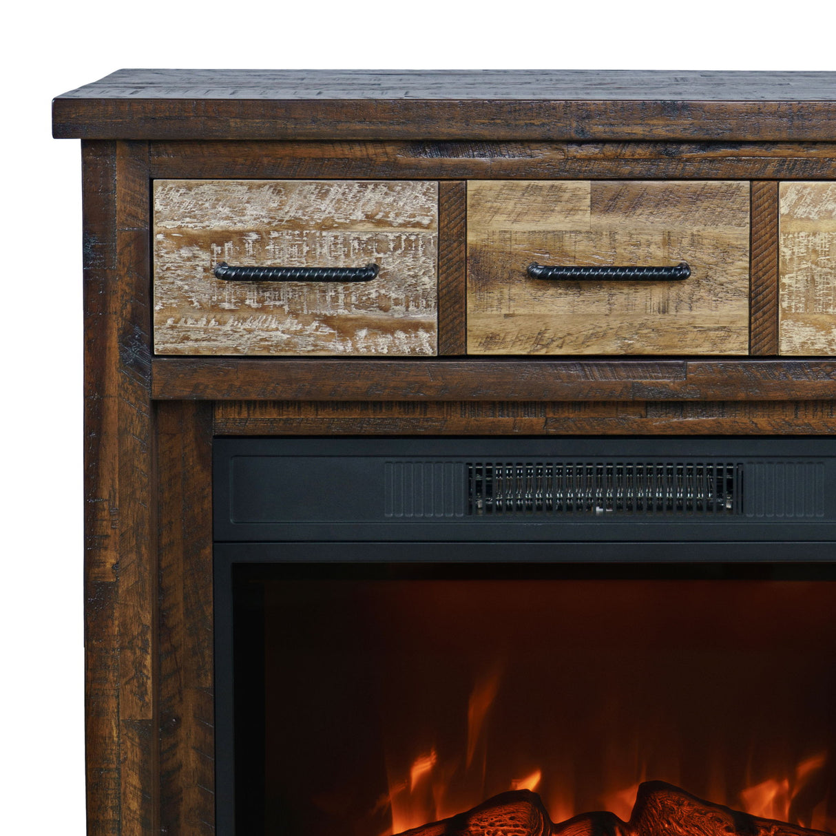 Painted Canyon - Electric Fireplace Media Console - Brown