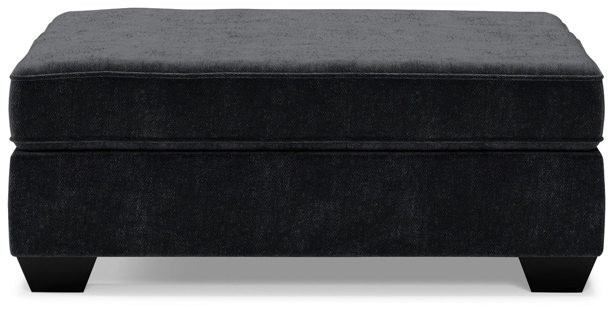 Lavernett - Oversized Accent Ottoman - Charcoal