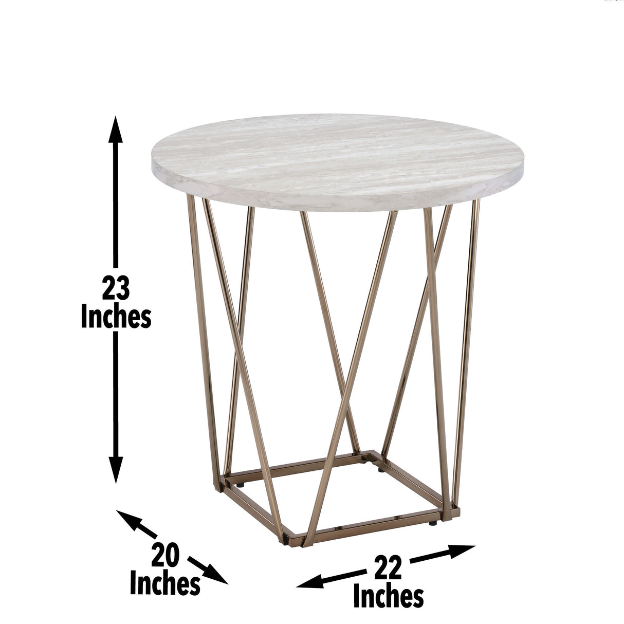 Rowyn - Faux Marble Top Table