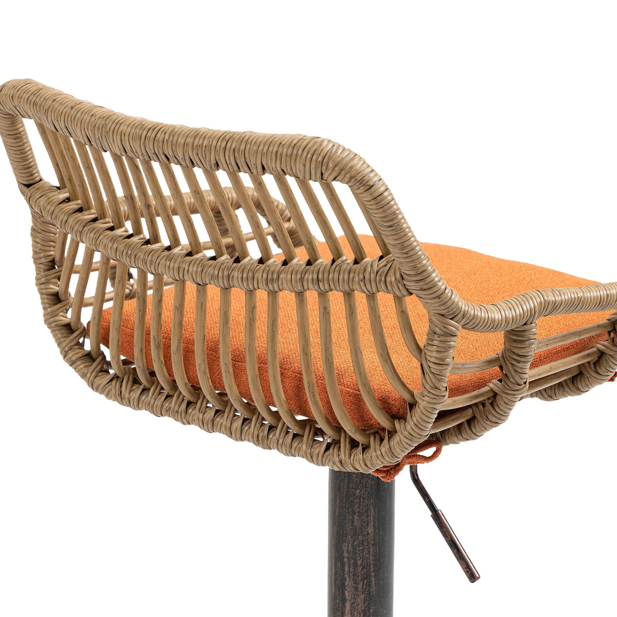 Modern Swivel Bar Stools Adjustable Counter Chairs With Footrest (Set of 2)