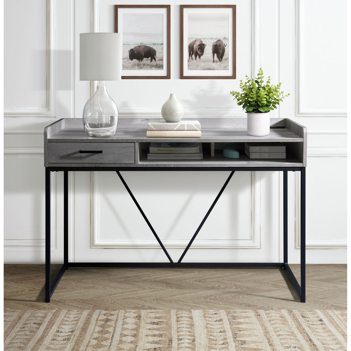 Preston - Desk - Gray