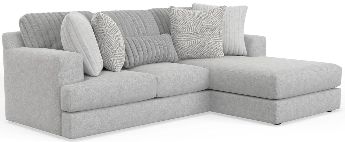 Logan - Upholstered Sectional With Comfort Coil Seating And Accent Pillows Included