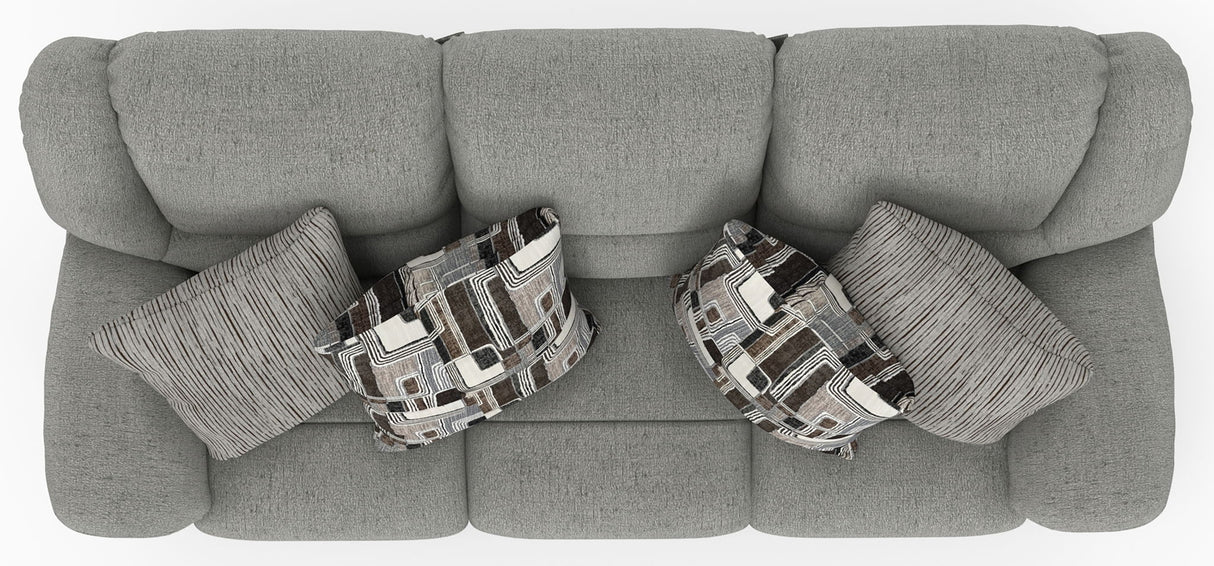 Trifecta - Sofa With 3 Recliners and Drop Down Table