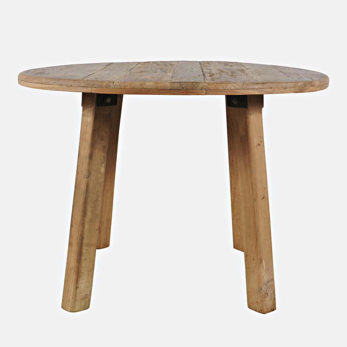 Reclamation - Round Dining Table - Rustic Unfinished Brown