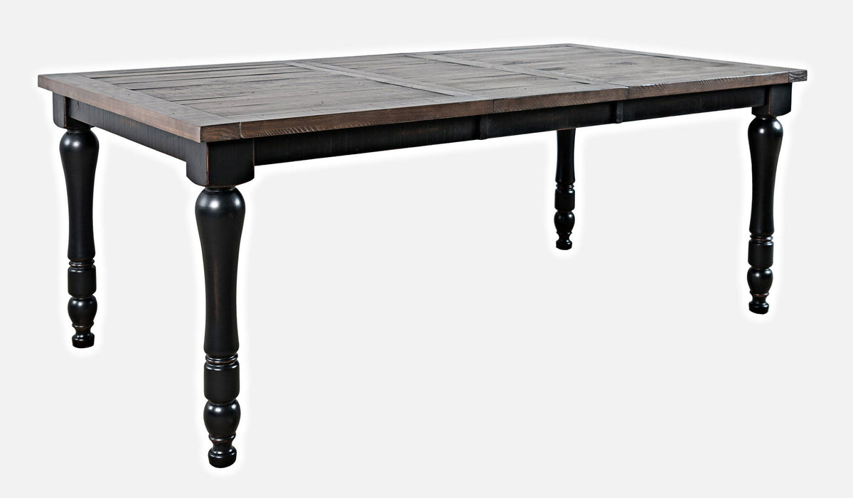 Madison County - Extension Dining Table - Vintage Black / Dark Brown
