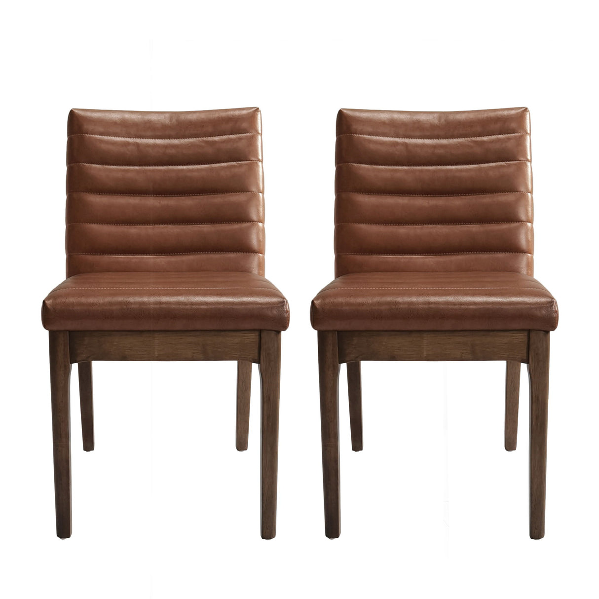 Upholstered Dining Chairs With Rubber Legs (Set of 2)