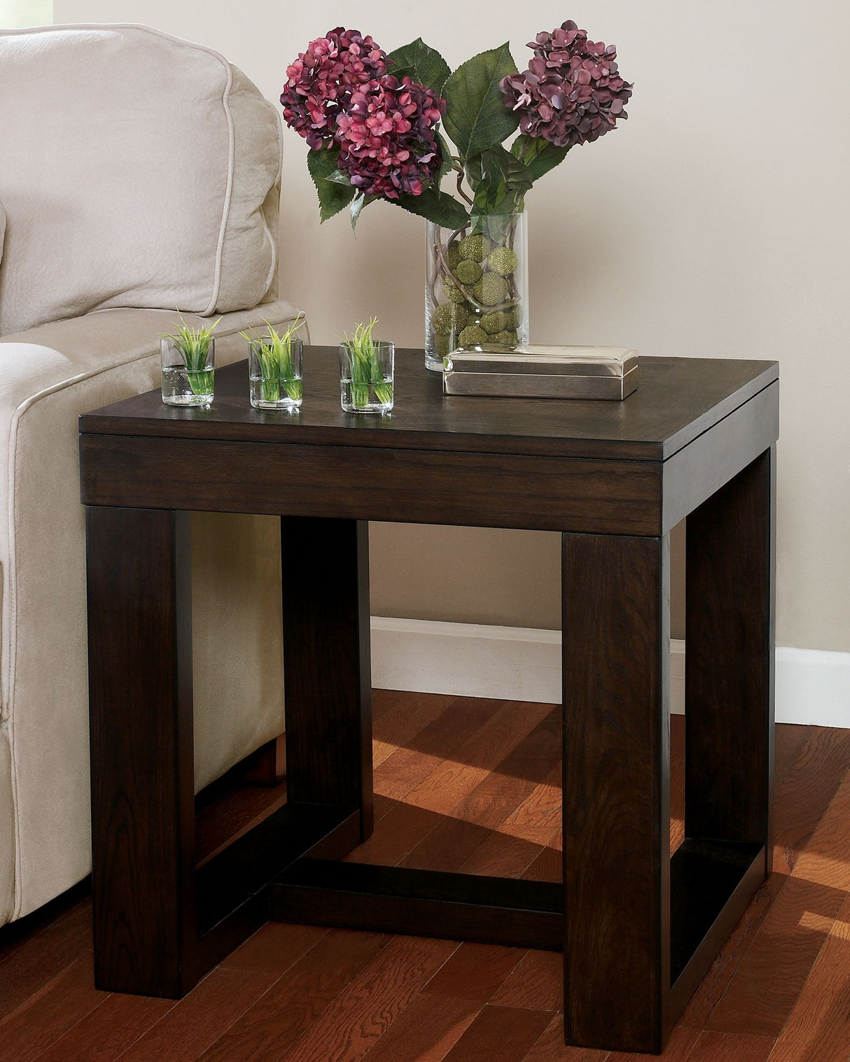 Watson - Square End Table - Dark Brown