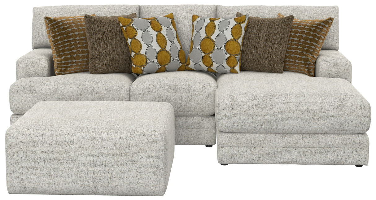 Tori - Sectional With Comfort Coil Seating, Cocktail Ottoman And Accent Pillows Included