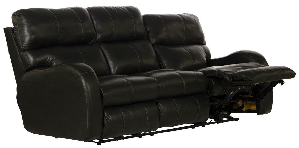 Angelo - Leather Power Reclining Sofa - Black