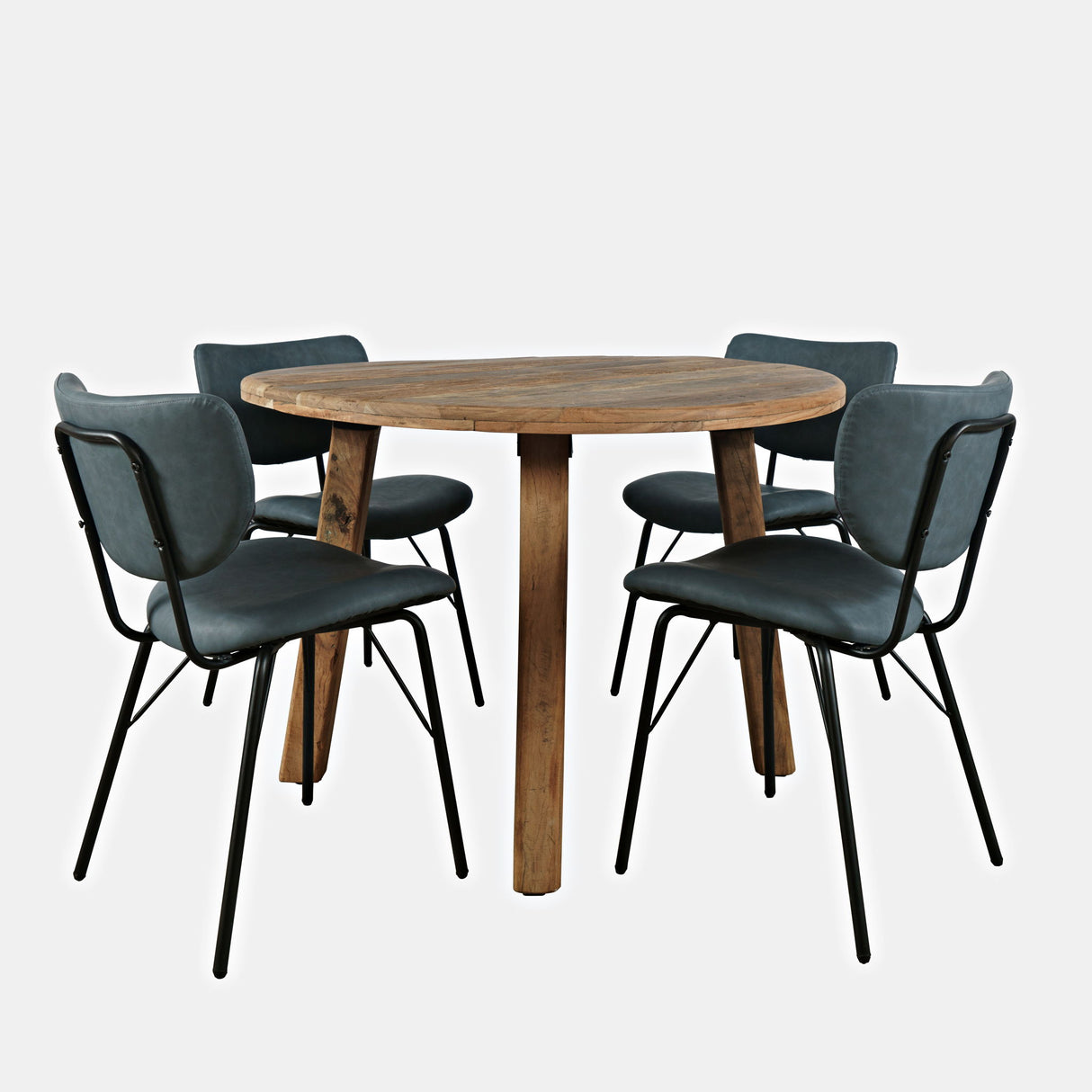 Reclamation - 5 Piece Dining Set With Upholstered Chairs