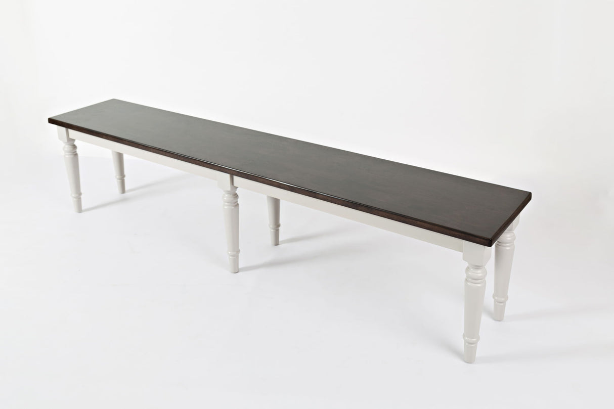 Orchard Park - 76" Bench - Soft Gray / Dark Brown