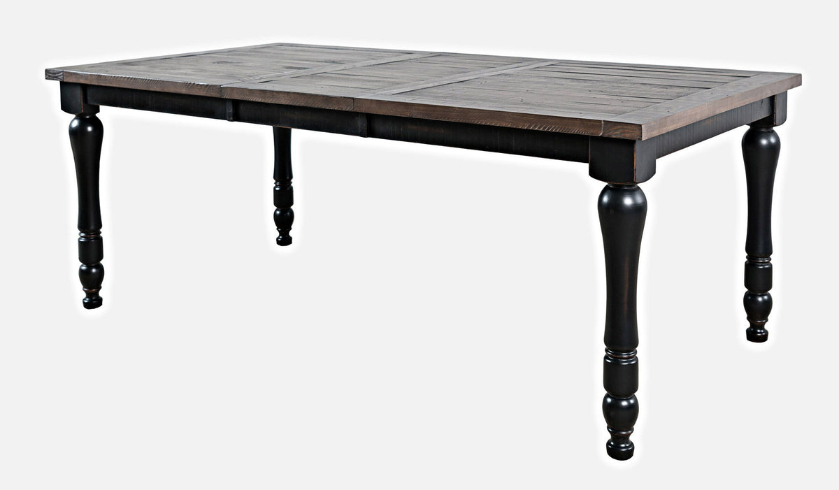 Madison County - Extension Dining Table - Vintage Black / Dark Brown